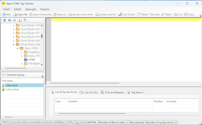 Apex HTML Tag Checker English language
