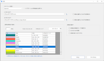 Apex Image Resizer 設定