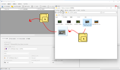 HAV Free Video Converter フドラッグアンドドロップ